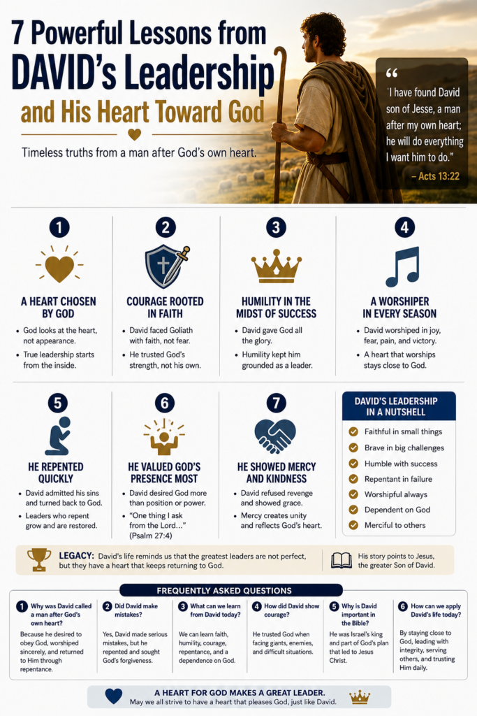 David’s Leadership and His Heart Toward God