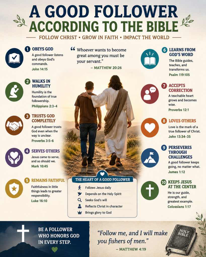 A Good Follower According to the Bible: 10 Powerful Qualities Every Christian Should Develop