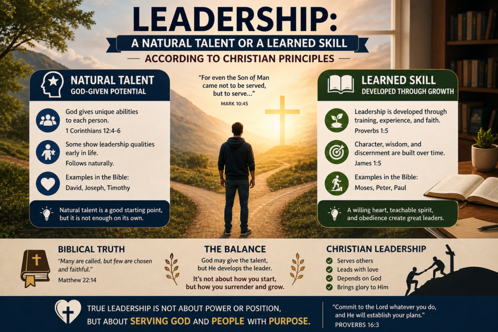 Leadership: a natural talent or a learned skill according to the bible