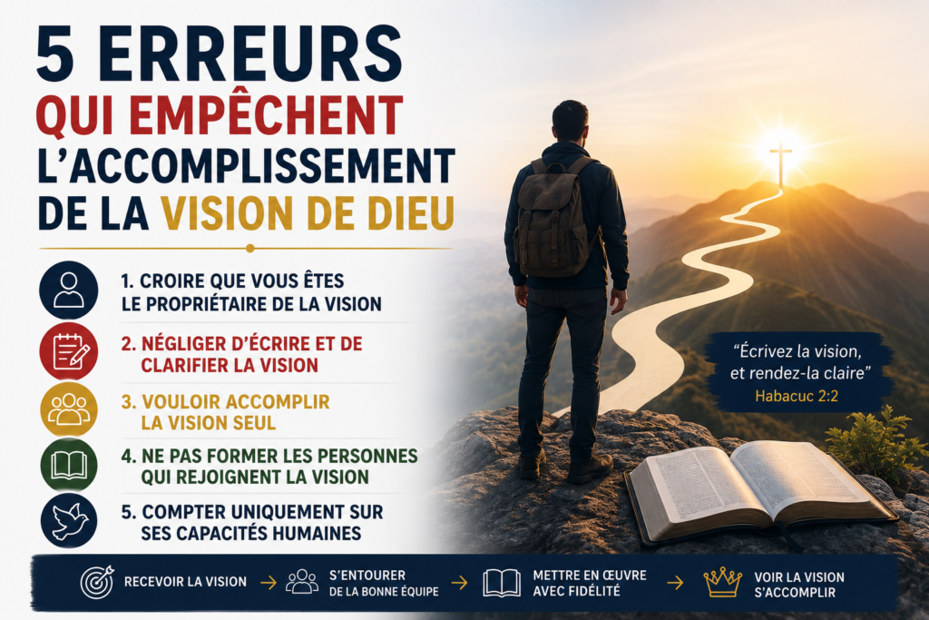 5 erreurs qui empêchent l’accomplissement de la vision de Dieu