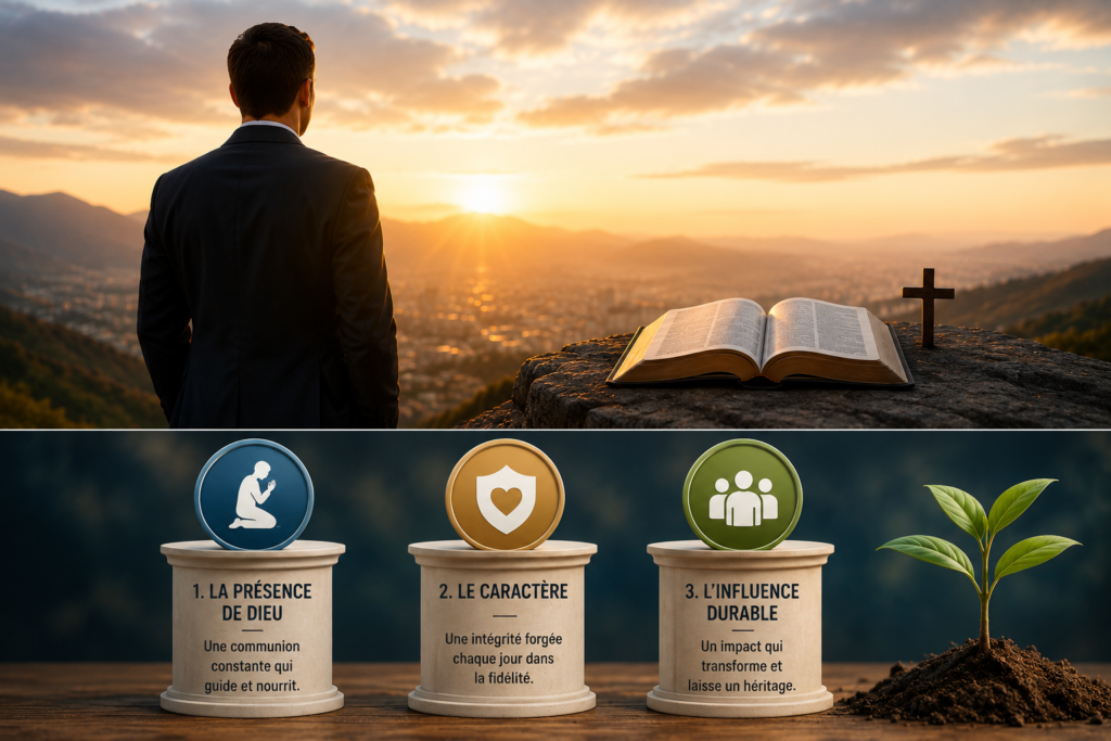 Découvrez l’excellence spirituelle du leader et apprenez comment développer un leadership chrétien fondé sur la présence de Dieu, le caractère et une influence durable.