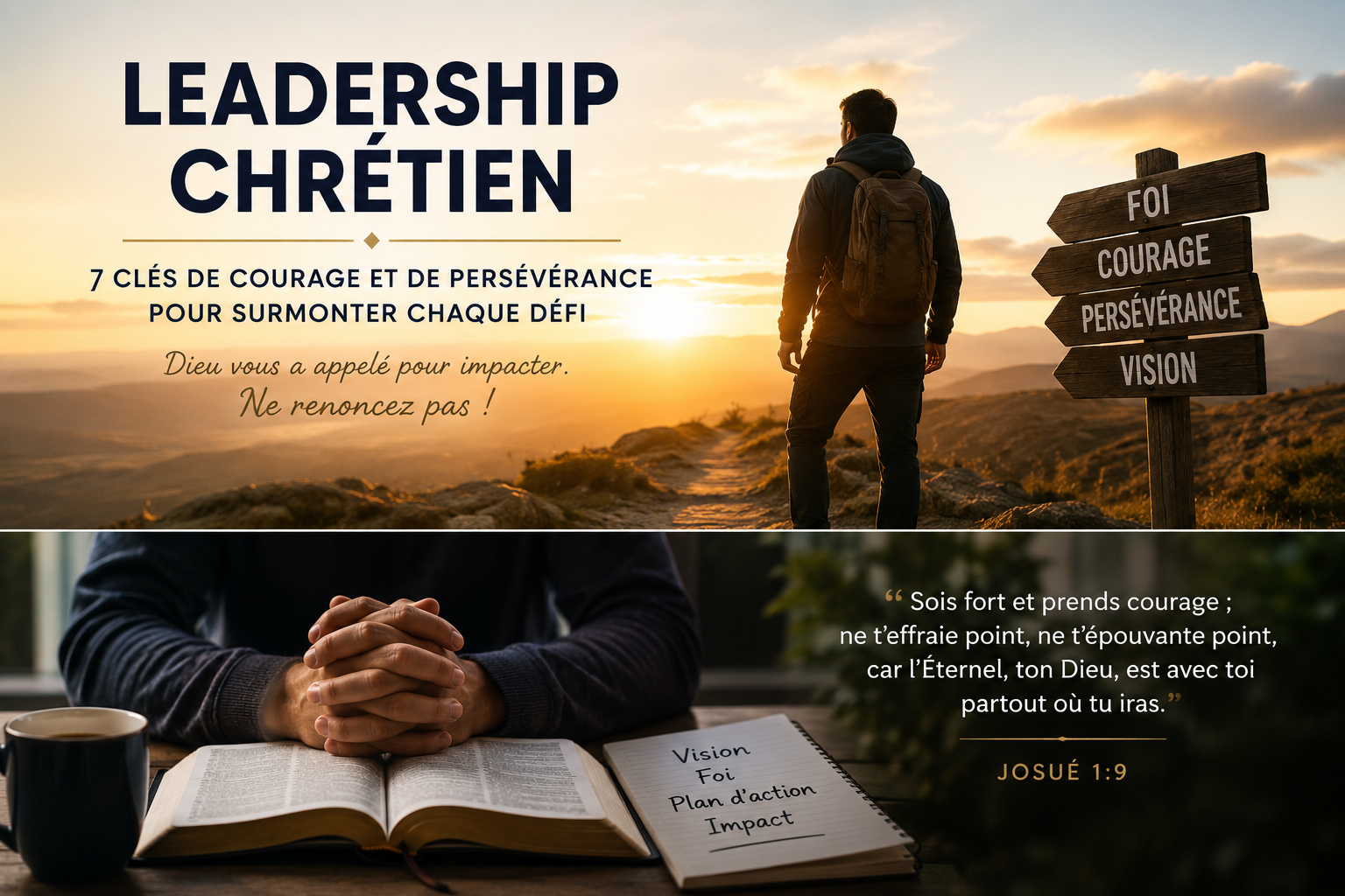 leadership chrétien: 7 clés de courage et de persévérance au leader