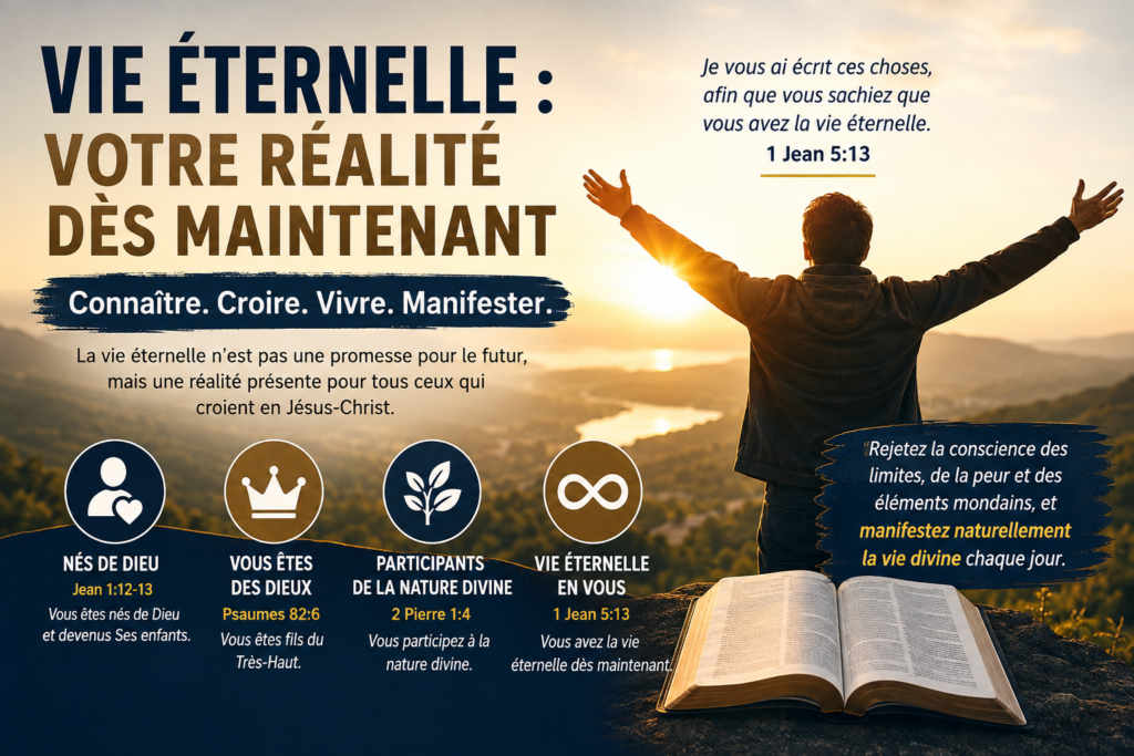 avoir la conscience de notre vie éternelle en Christ