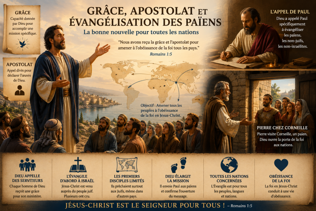 Comprendre la grâce, l’apostolat et l’évangélisation des païens à travers l’appel de Paul et la visite de Pierre chez Corneille.